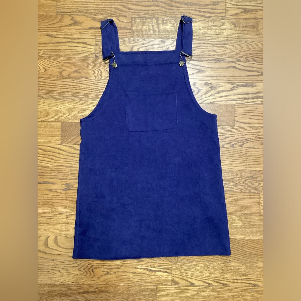 Hengsheng jeans corduroy romper. Navy blue. Size Large